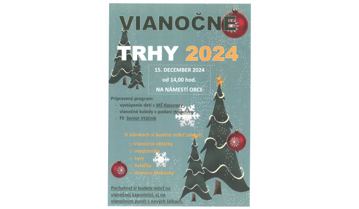 Vianočne trhy Kocurany 2024